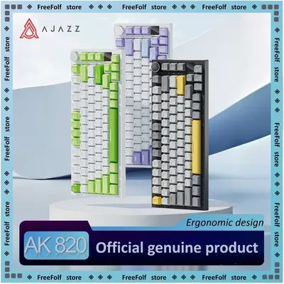 AJAZZ AK820 무선 게이밍 기계식 키보드 핫 스왑, 75% 레이아웃, 교환 가능한 스위치, 3가지 모드 연결